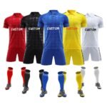 custom soccer jersey sublimated-classic-polo-neck-raglan-sleeves-navy-mockup by soccer jersey manufacturer