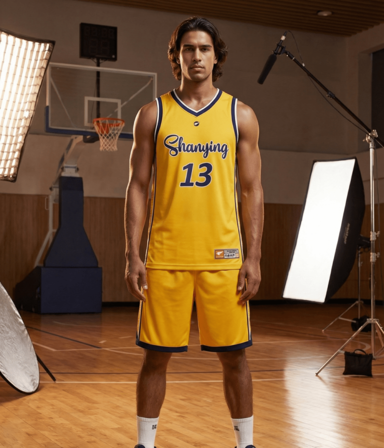 Custom V-Neck Basketball Jersey & Shorts Set Wholesale
