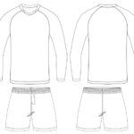 cusotm Big-Small-V-Neck-Soccer-Raglan-Long-Sleeve-Set