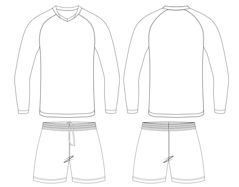 cusotm Big-Small-V-Neck-Soccer-Raglan-Long-Sleeve-Set