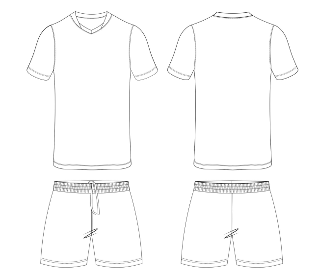 custom Big-Small-V-Neck-Soccer-Regular-Sleeve-Set