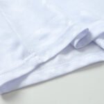 Close-up factory photo of thai-quality polo collar White soccer uniform set by professional wholesale soccer jerseys