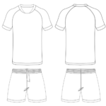 Pro-grade 150GSM Pinhole Mesh Purple soccer jersey mockup with classic crew-neck and raglan sleeves for wholesale soccer jerseys.