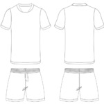 Sublimated White soccer jersey mockup with classic crew-neck and raglan sleeves for wholesale soccer jerseys.
