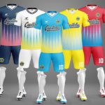 Custom-thai-quality-overlapping-v-neck-raglan-sleeves-navy-mockup made by soccer jersey manufacturer