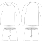 Custom V-Neck-Soccer-Raglan-Long-Sleeve-with-Cuff-Set made by soccer jersey manufacturer
