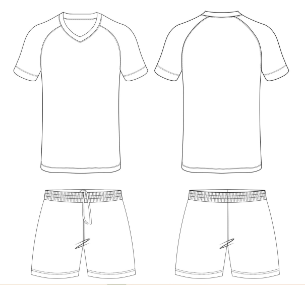 Custom V-Neck-Soccer-Raglan-Set by soccer jersey manufacturer