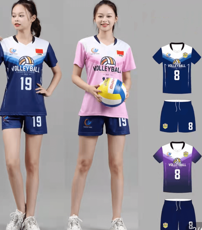 Custom Double-Layer V-Neck Volleyball Uniforms Wholesale | Men’s & Women’s Team Jerseys