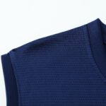 Sublimated black soccer jersey mockup with classic crew-neck and raglan sleeves for wholesale custom soccer jerseys.
