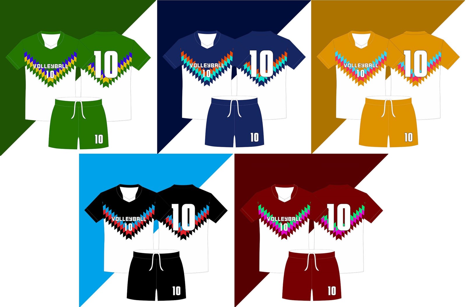 Custom Double-Layer V-Neck Volleyball Uniforms Wholesale | Men’s & Women’s Team Jerseys