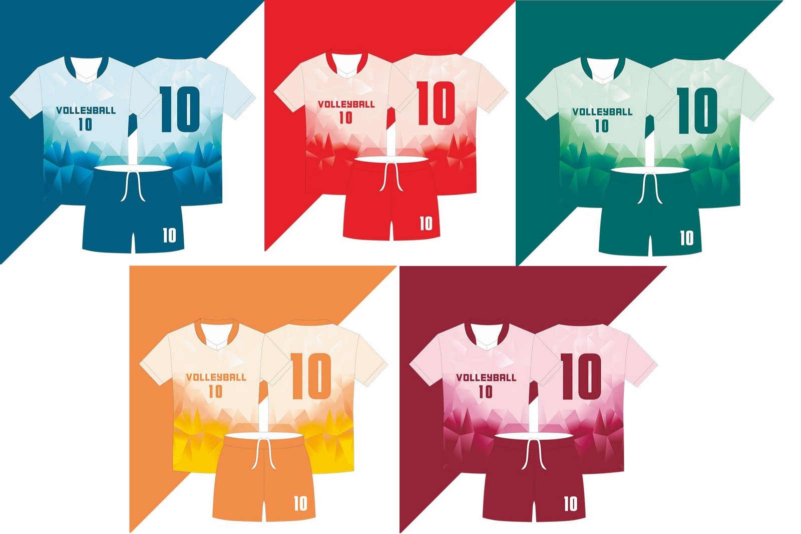 Custom Double-Layer V-Neck Volleyball Uniforms Wholesale | Men’s & Women’s Team Jerseys