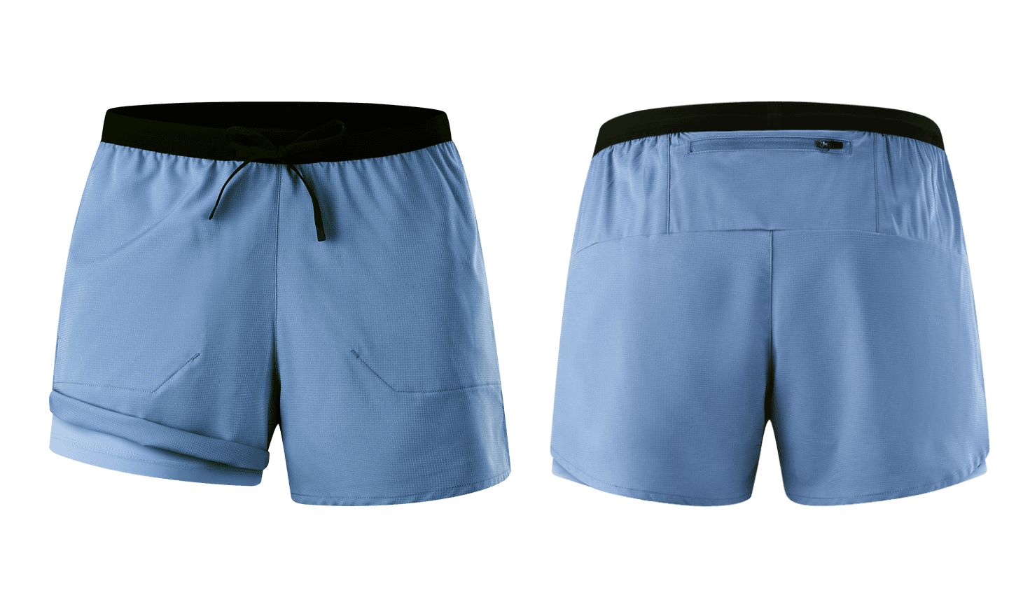 premium 2 in 1 gym shorts with back phone zipper porket