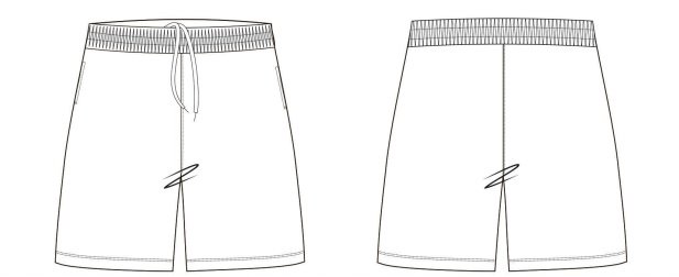 Maroon basketball shorts side pocket pattern maker