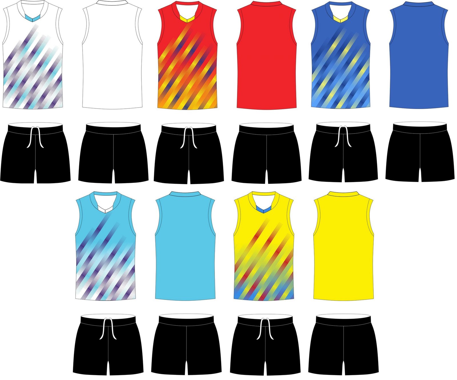 Custom Men’s V-Neck Volleyball Uniforms Wholesale