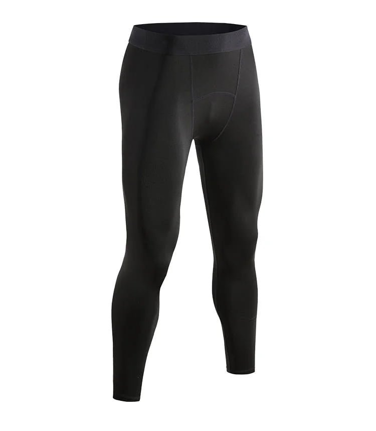 Black full length compression leggings for basketball and sports