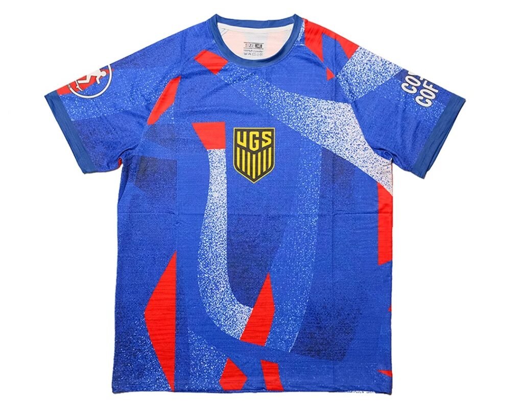 jersey-back-number-66.webpBlue full sublimation soccer jersey back view with yellow number 66