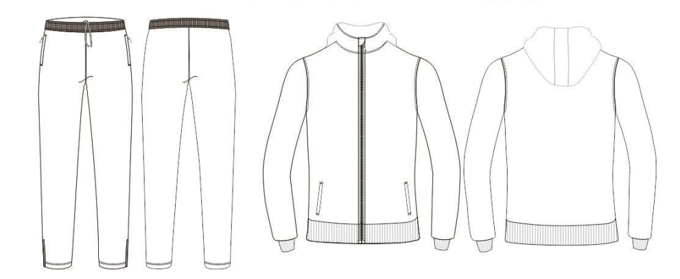 Custom Men’s Full-Zip Hooded Raglan Tracksuits | Wholesale Fleece Gym Sourcing