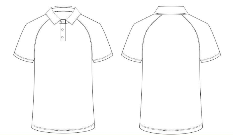 Premium tennis polo jersey pattern maker with slagan sleeve