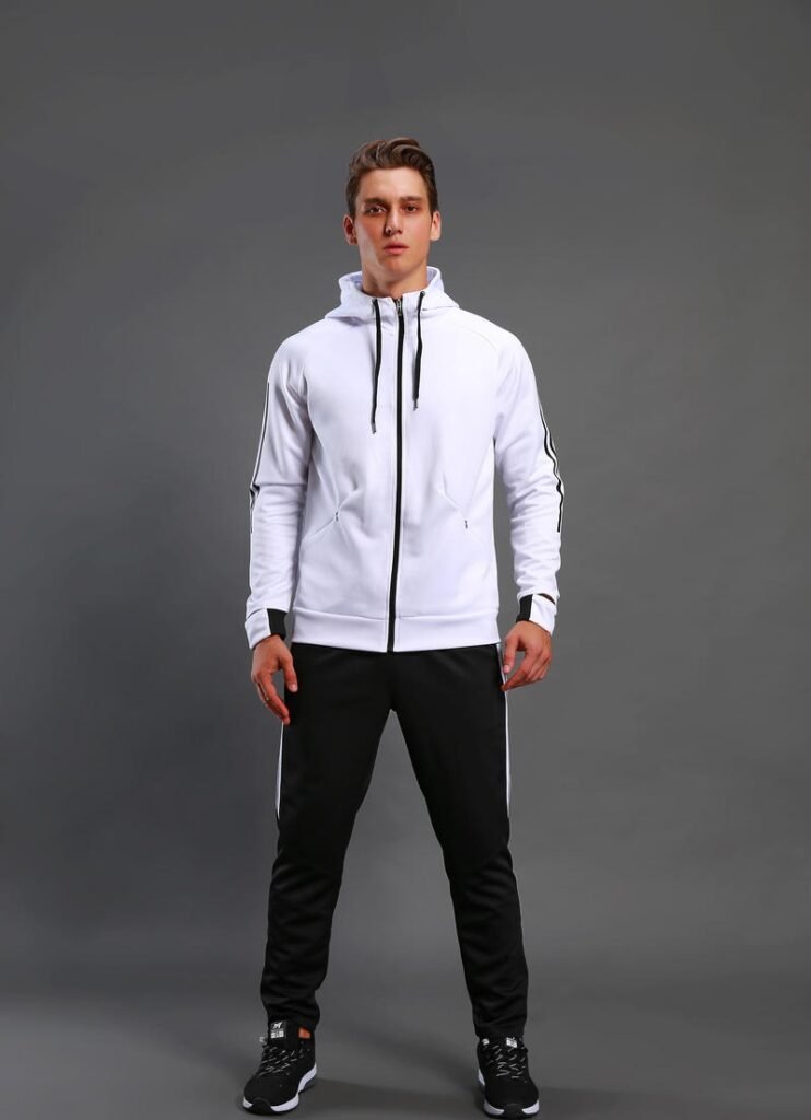 Custom Men’s Full-Zip Hooded Raglan Tracksuits | Wholesale Fleece Gym Sourcing